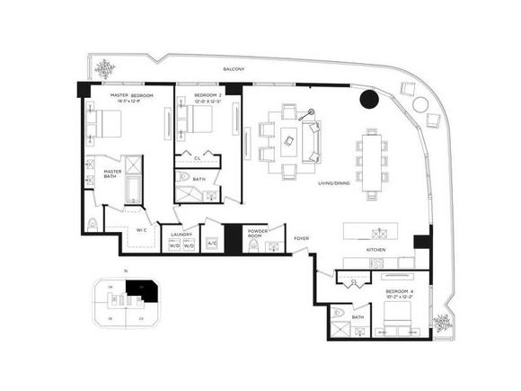 Novo Brickll Heights 45 andar - 4 dormitrios - $1,600,900