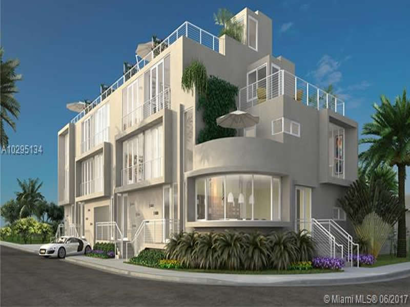 Nova Casa Geminada em Miami Beach  1 quadra da praia - $754,314    